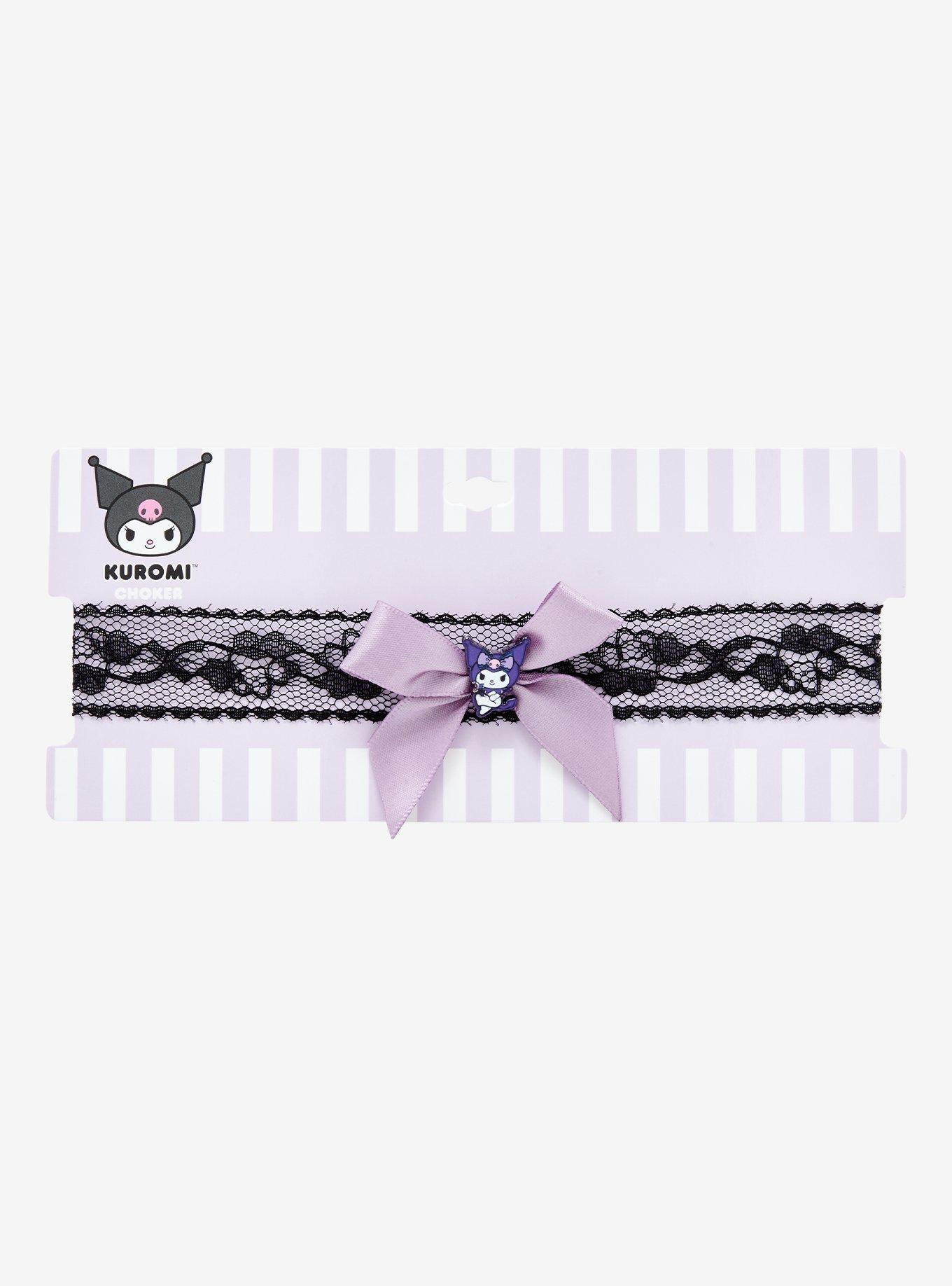Kuromi Purple Bow Lace Choker