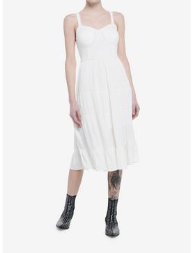 Ivory Tiered Midi Dress, , hi-res