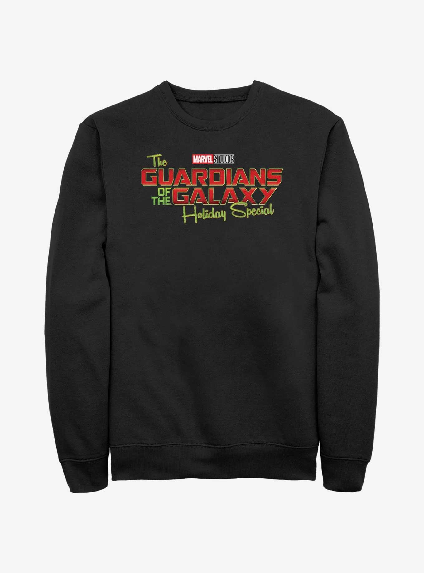 Marvel Guardians of the Galaxy Holiday Special Logo Sweatshirt, BLACK, hi-res