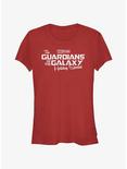 Marvel Guardians of the Galaxy Holiday Special Logo Girls T-Shirt, RED, hi-res