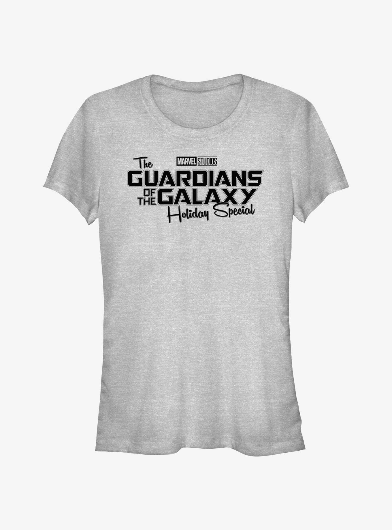 Marvel Guardians of the Galaxy Holiday Special Logo Girls T-Shirt, ATH HTR, hi-res