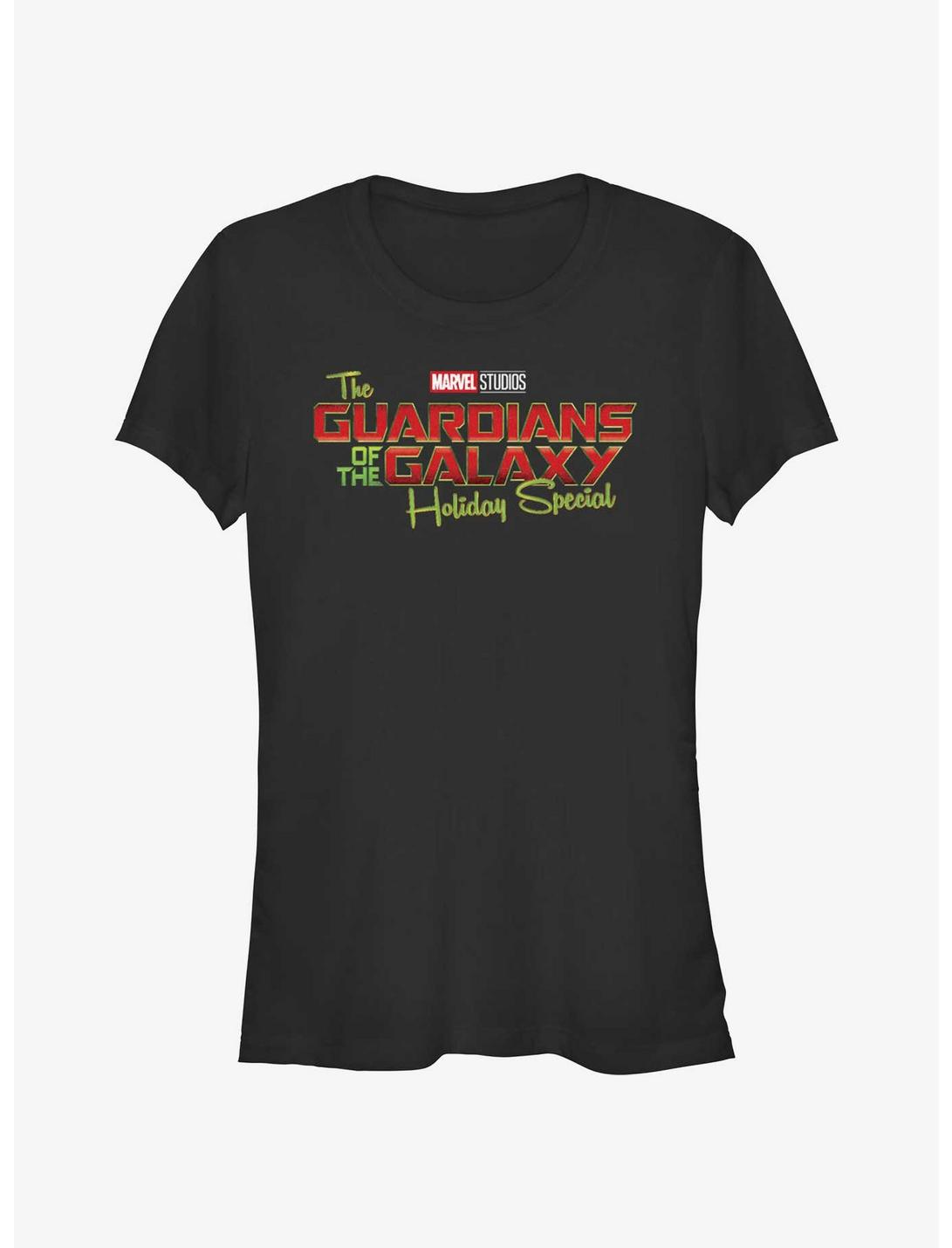 Marvel Guardians of the Galaxy Holiday Special Logo Girls T-Shirt, BLACK, hi-res