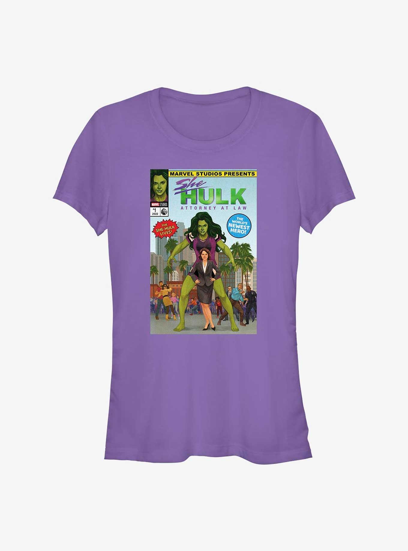 Marvel She-Hulk: Attorney At Law Comic Cover Girls T-Shirt, PURPLE, hi-res