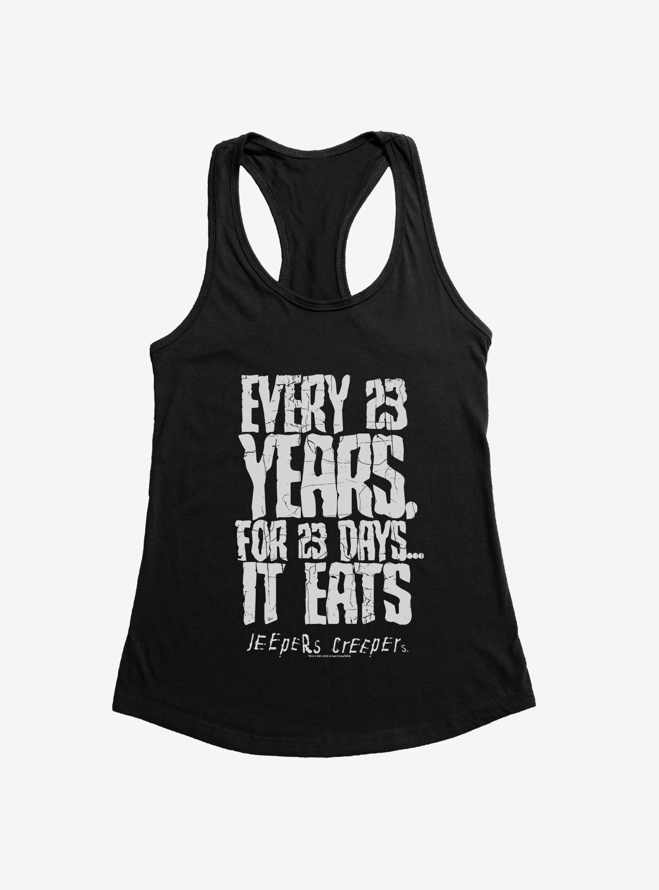 Jeepers Creepers 23 Years For 23 Days Womens Tank Top, BLACK, hi-res