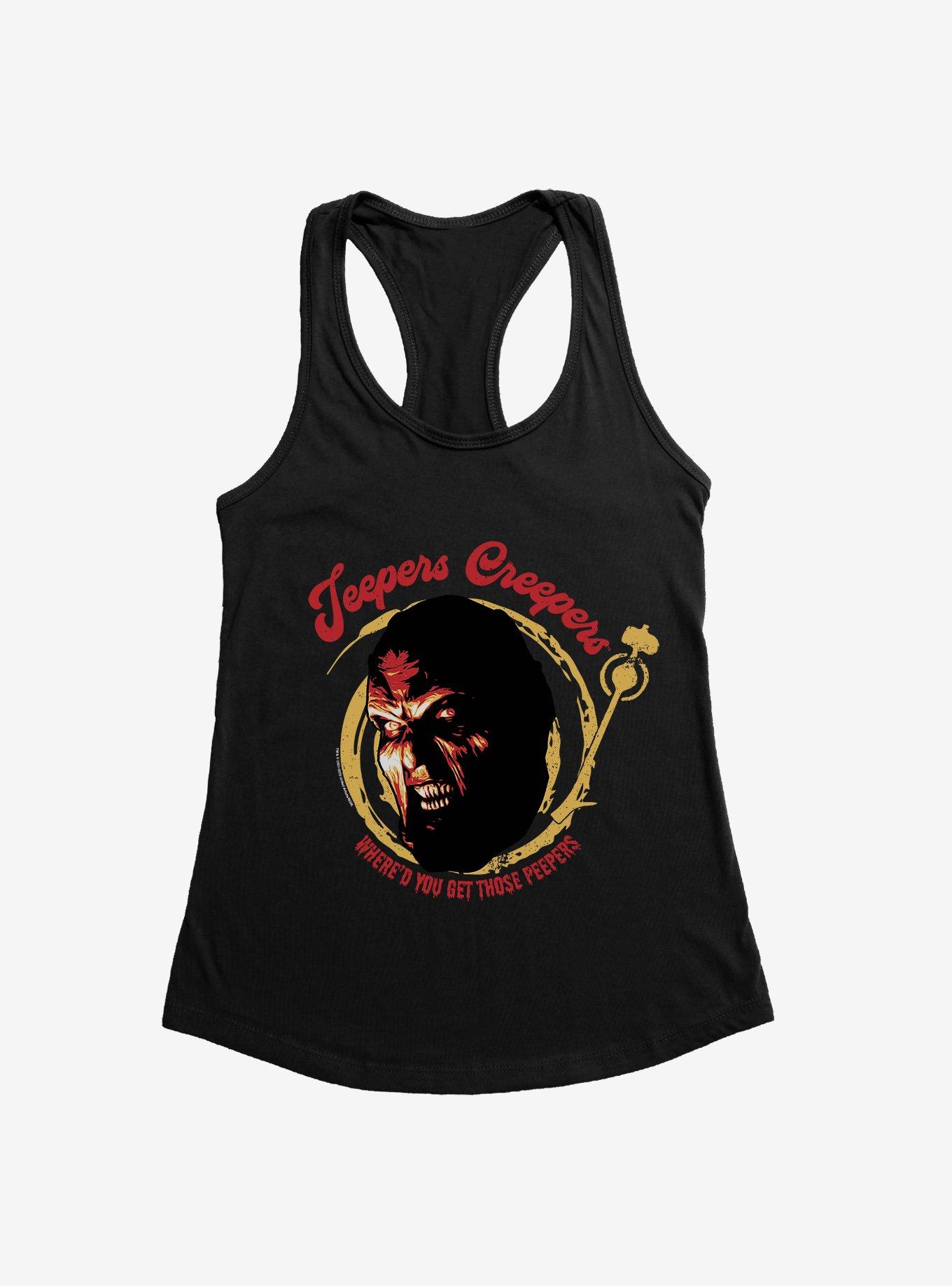 Jeepers Creepers Peepers Womens Tank Top, BLACK, hi-res