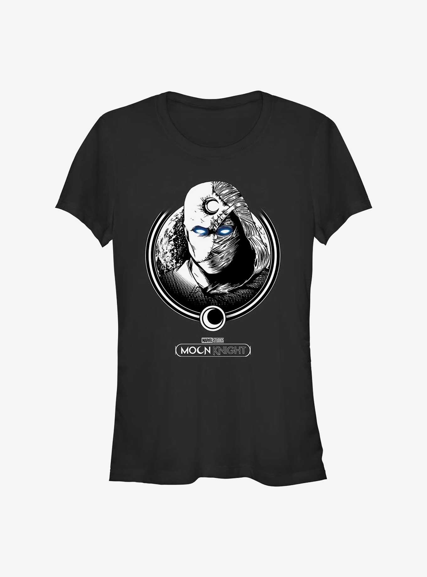 Marvel Moon Knight Dual Moon Head Girls T-Shirt, BLACK, hi-res
