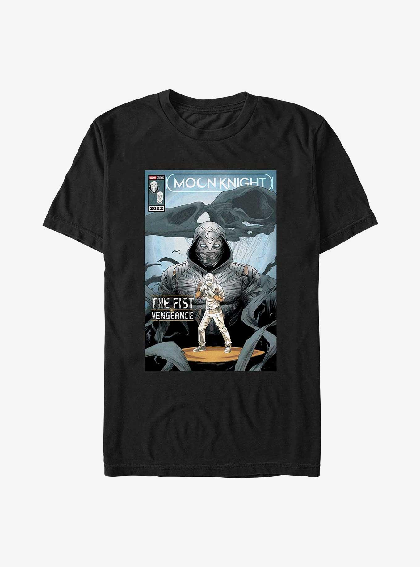 Marvel Moon Knight Fist of Vengeance Comic Cover T-Shirt, BLACK, hi-res