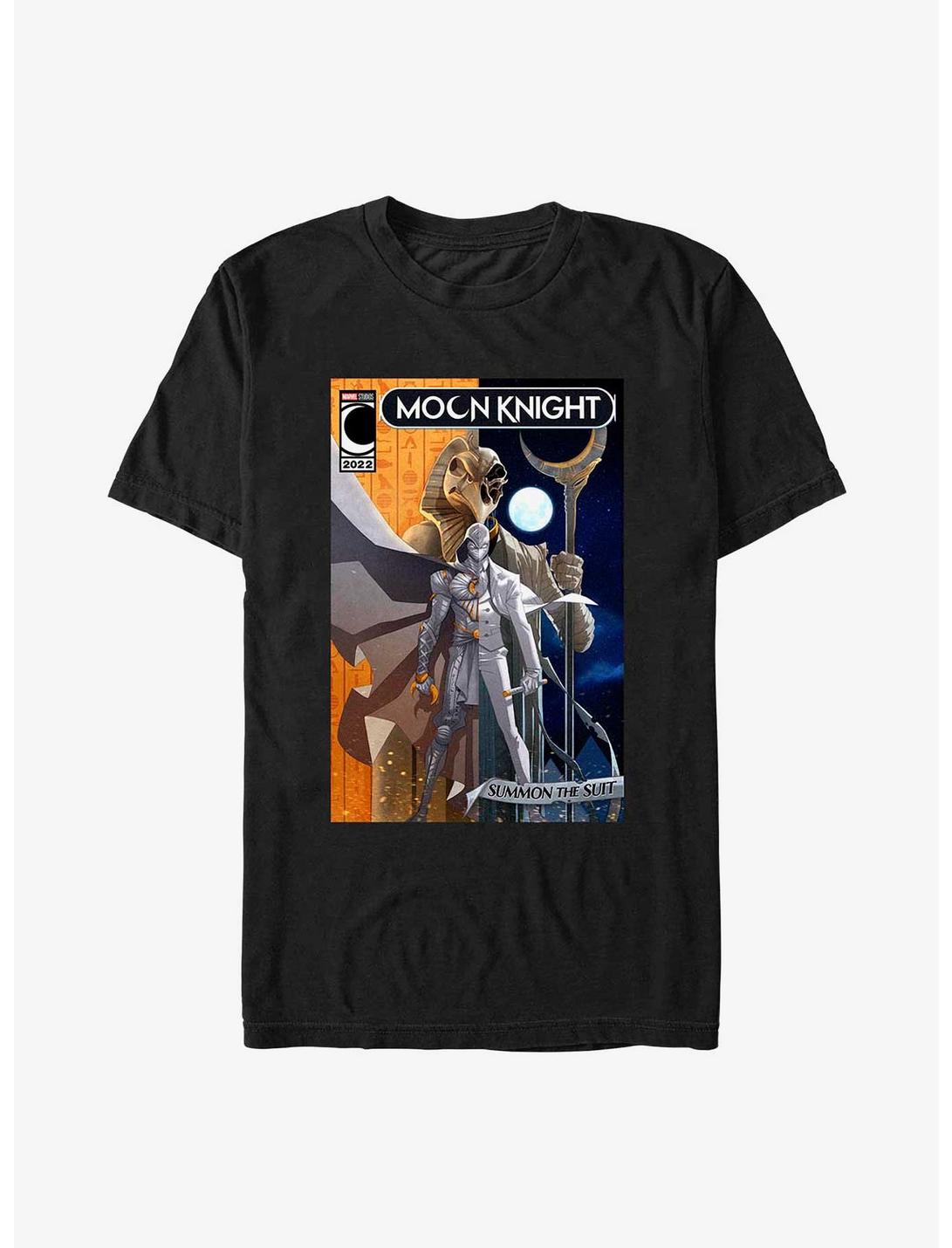 Marvel Moon Knight Summon The Suit Comic Cover T-Shirt, BLACK, hi-res