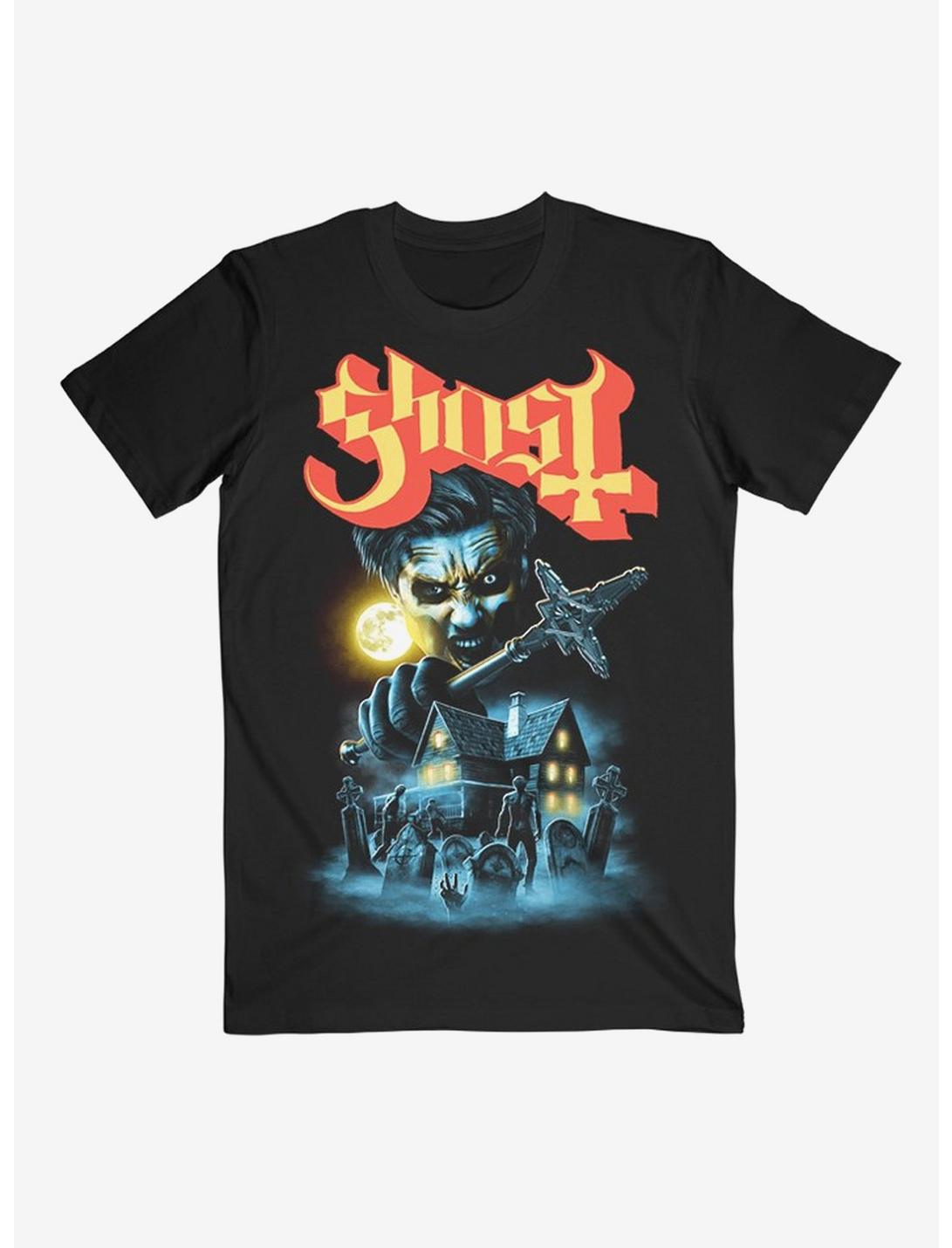 Ghost Cemetery T-Shirt, BLACK, hi-res
