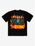 NSYNC Portrait Flames T-Shirt, BLACK, hi-res