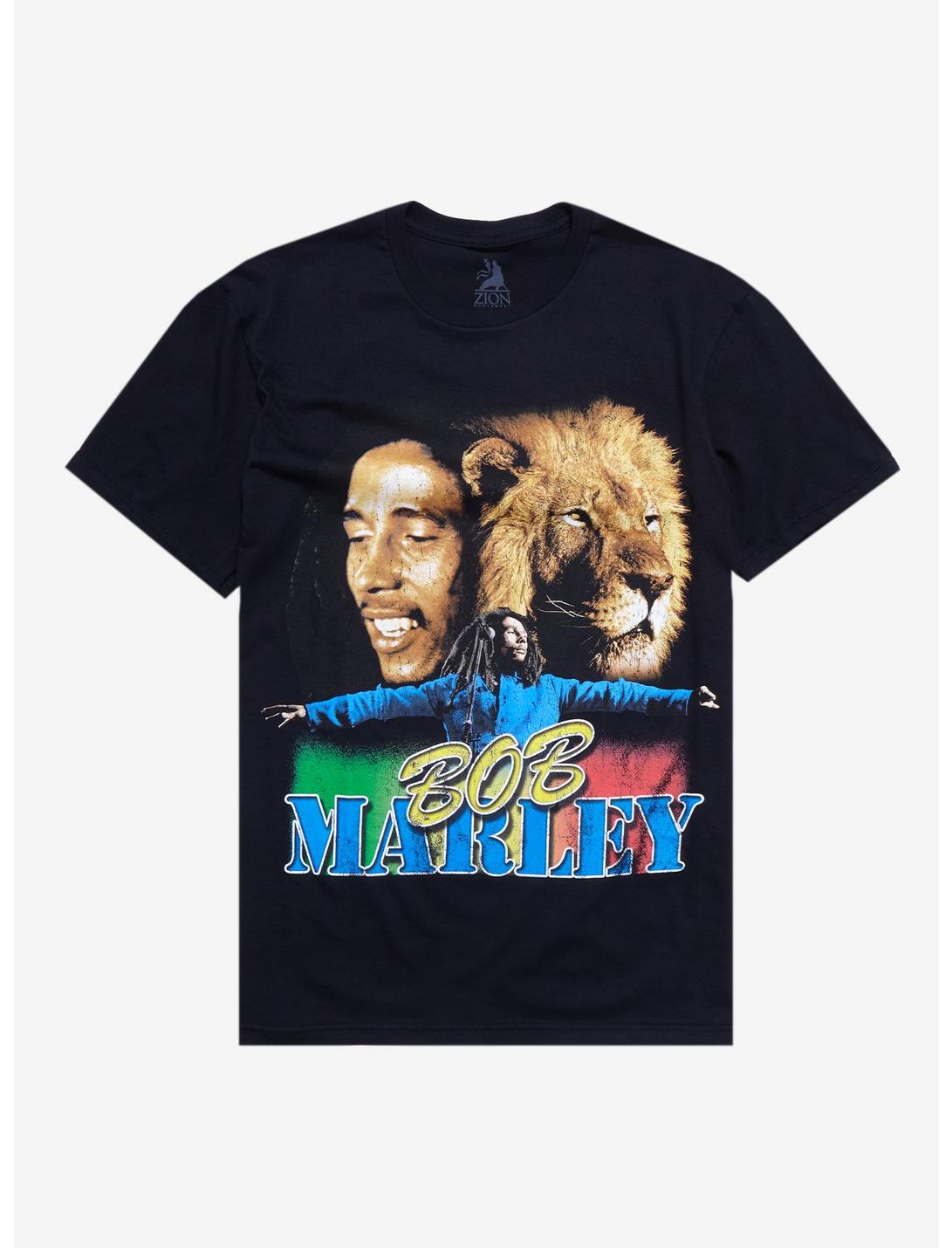 Bob Marley Catch A Fire T-Shirt, BLACK, hi-res