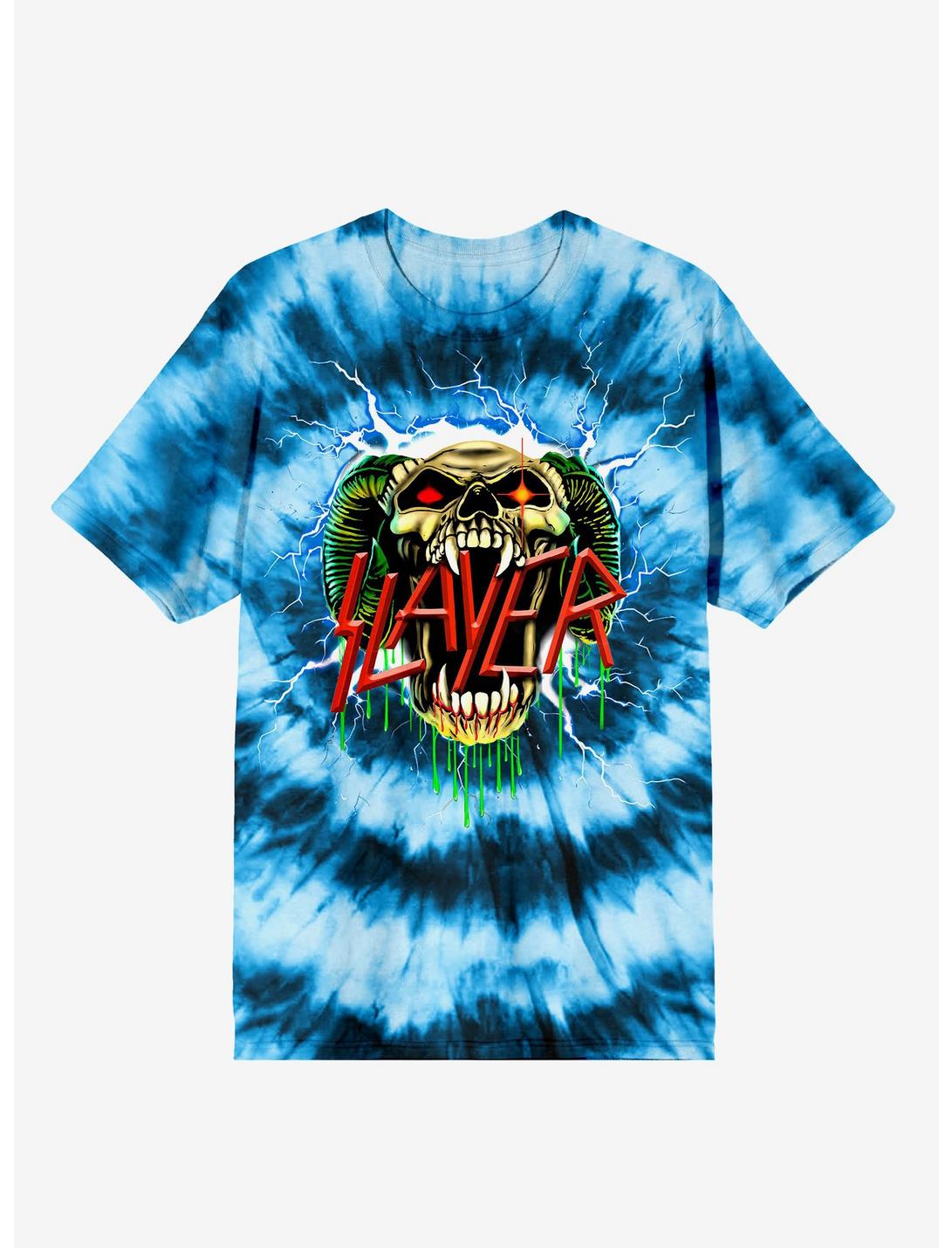 Slayer Demon Tie-Dye T-Shirt, BLUE, hi-res