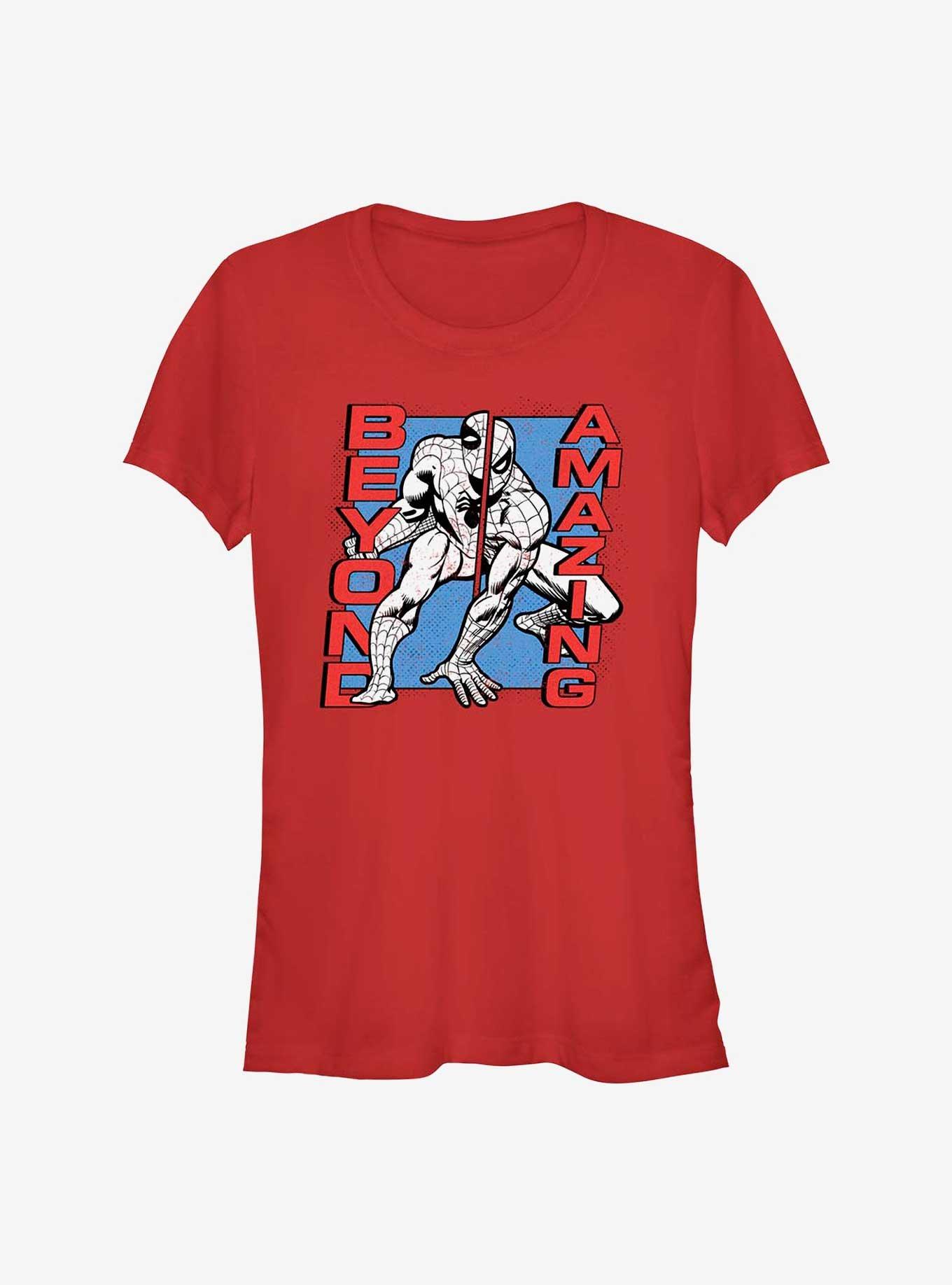 Marvel Spider-Man 60th Anniversary Beyond Amazing Girls T-Shirt, RED, hi-res