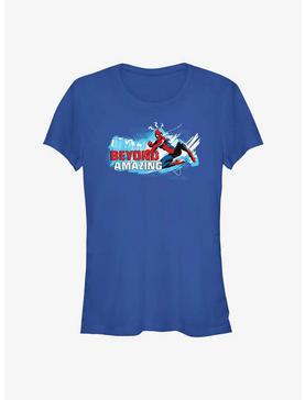 Marvel Spider-Man 60th Anniversary Beyond Amazing Swing Pose Girls T-Shirt, , hi-res