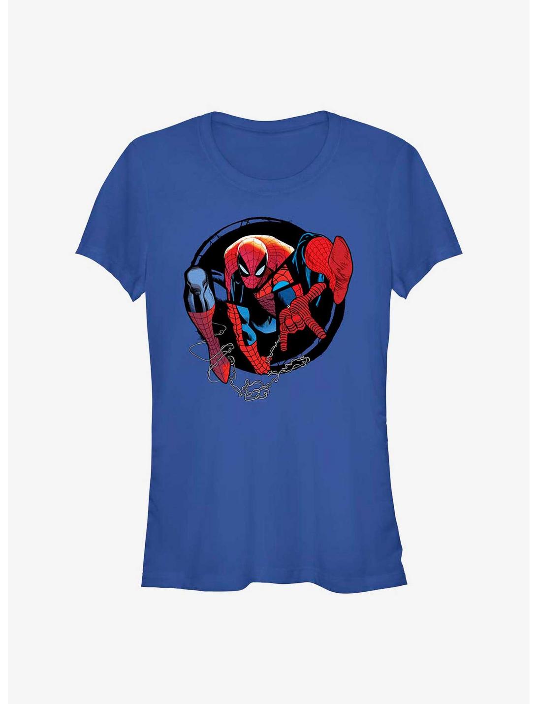 Marvel Spider-Man 60th Anniversary Spidey Jump Girls T-Shirt, ROYAL, hi-res