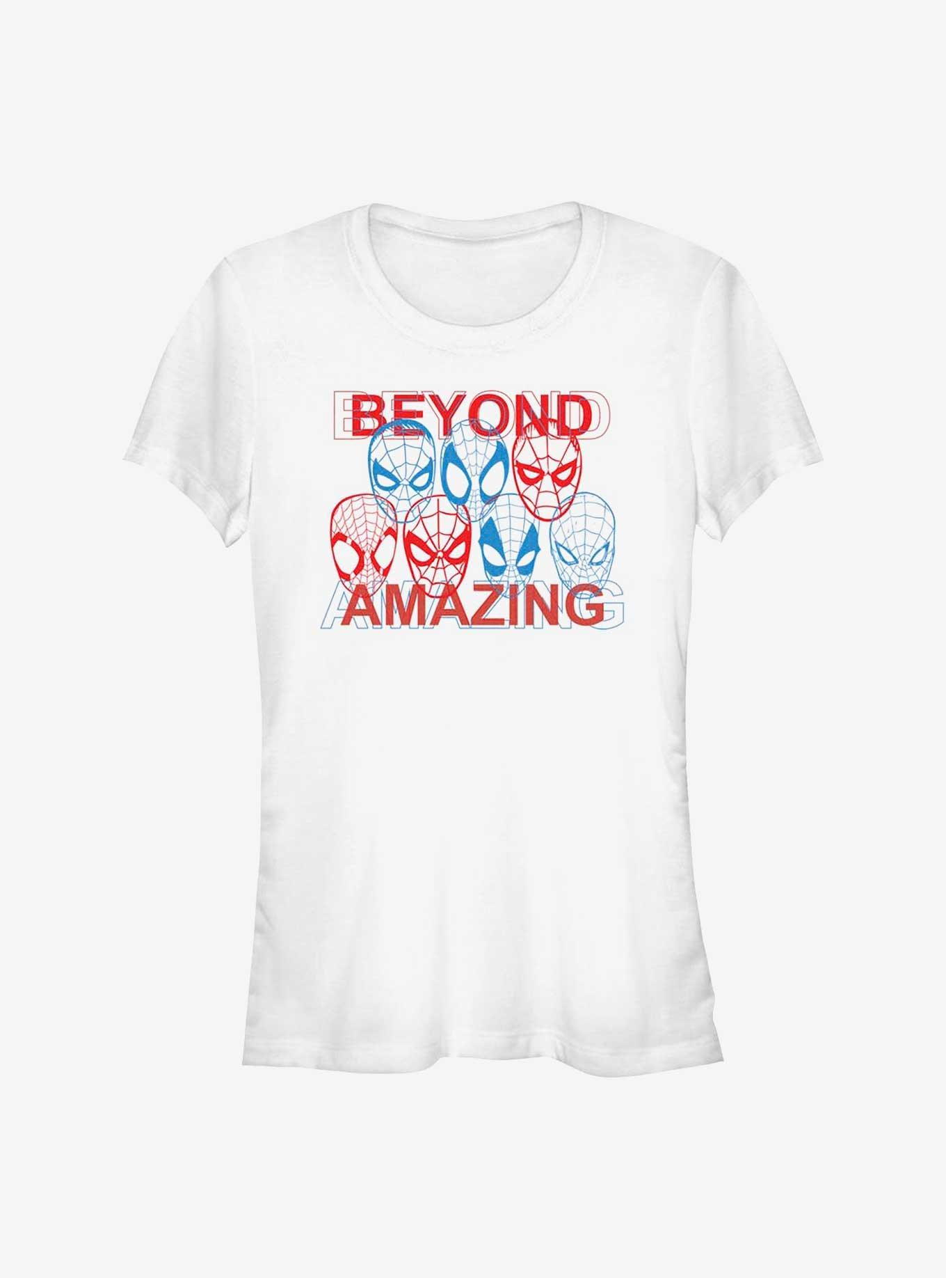 Marvel Spider-Man 60th Anniversary Spidey Masks Beyond Amazing Girls T-Shirt, , hi-res