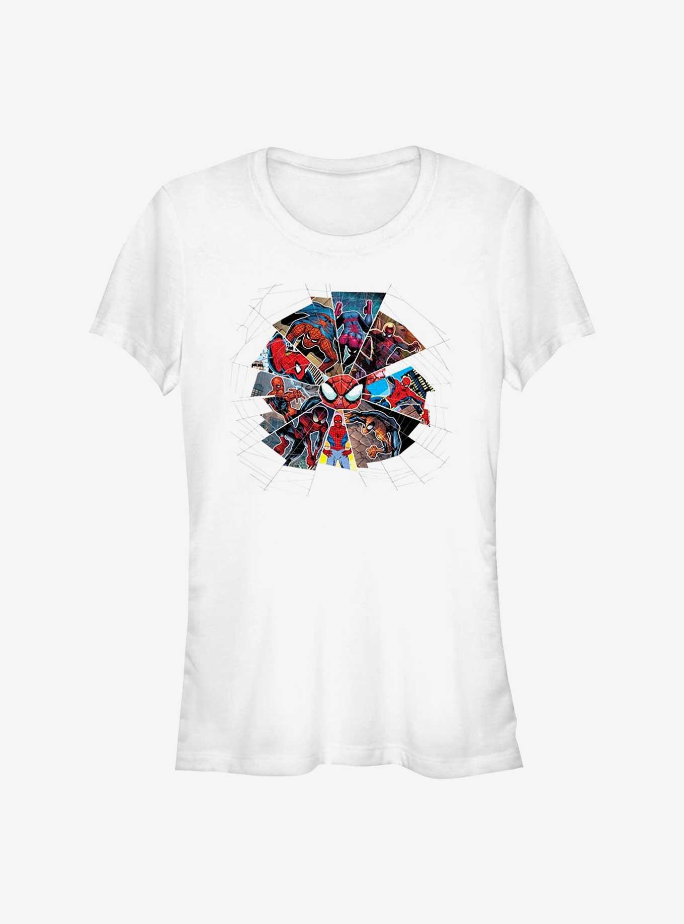 Marvel Spider-Man 60th Anniversary Spidey Web Girls T-Shirt, WHITE, hi-res