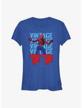 Marvel Spider-Man 60th Anniversary Vintage '77 Spidey Girls T-Shirt, ROYAL, hi-res