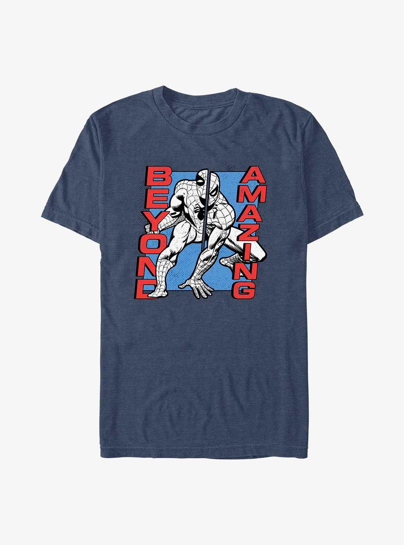 Marvel Spider-Man 60th Anniversary Beyond Amazing T-Shirt, NAVY HTR, hi-res