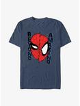 Marvel Spider-Man 60th Anniversary Beyond Amazing Mask Warp T-Shirt, NAVY HTR, hi-res