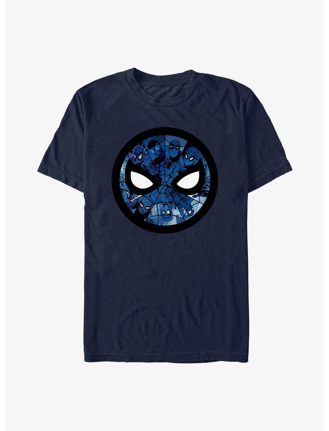 Marvel Spider-Man 60th Anniversary Mask Badge T-Shirt, NAVY, hi-res