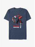 Marvel Spider-Man 60th Anniversary Web Comic T-Shirt, NAVY HTR, hi-res