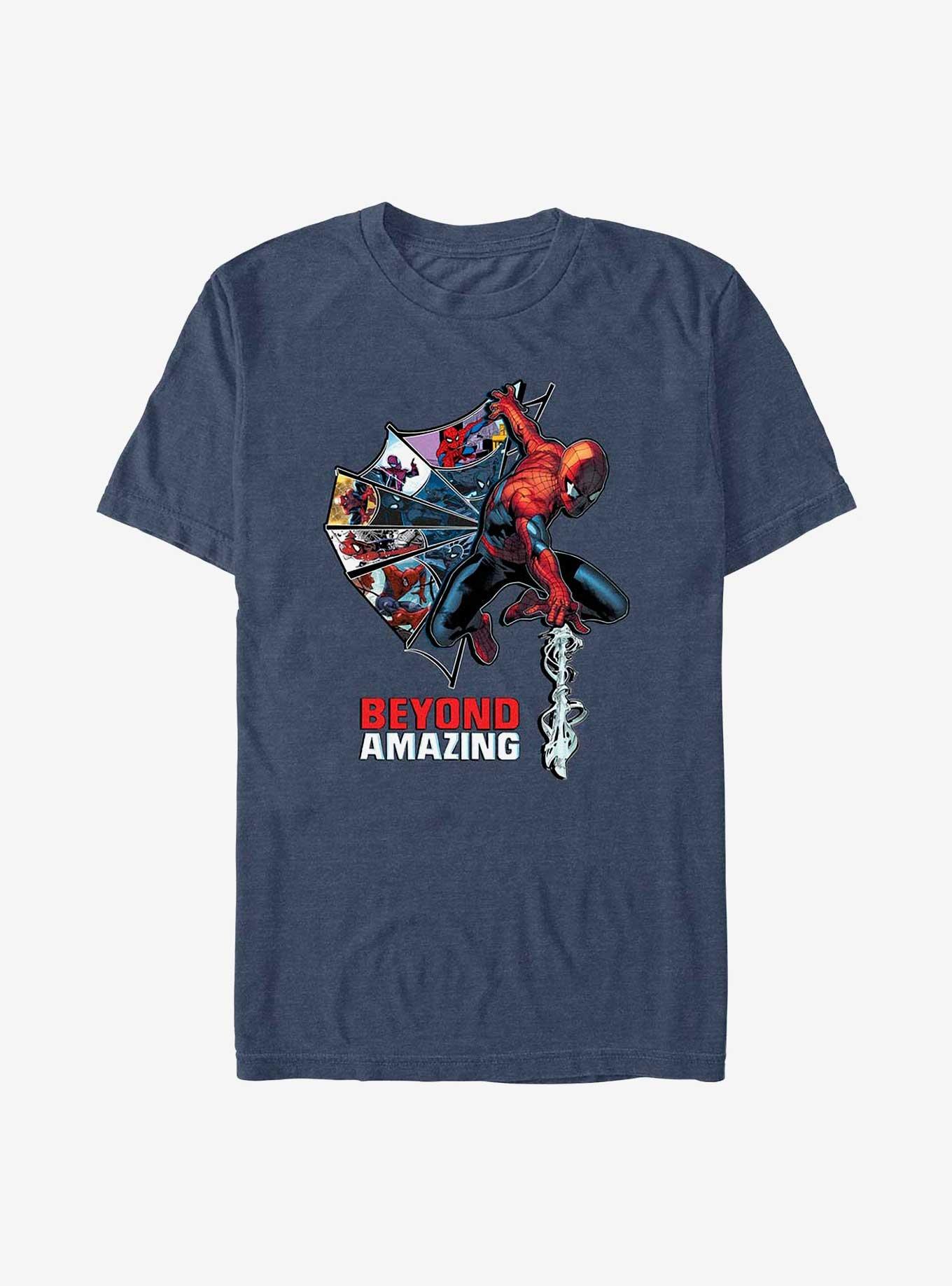 Marvel Spider-Man 60th Anniversary Web Comic T-Shirt, NAVY HTR, hi-res