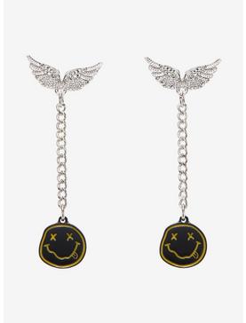 Plus Size Nirvana Smile Wing Earrings, , hi-res