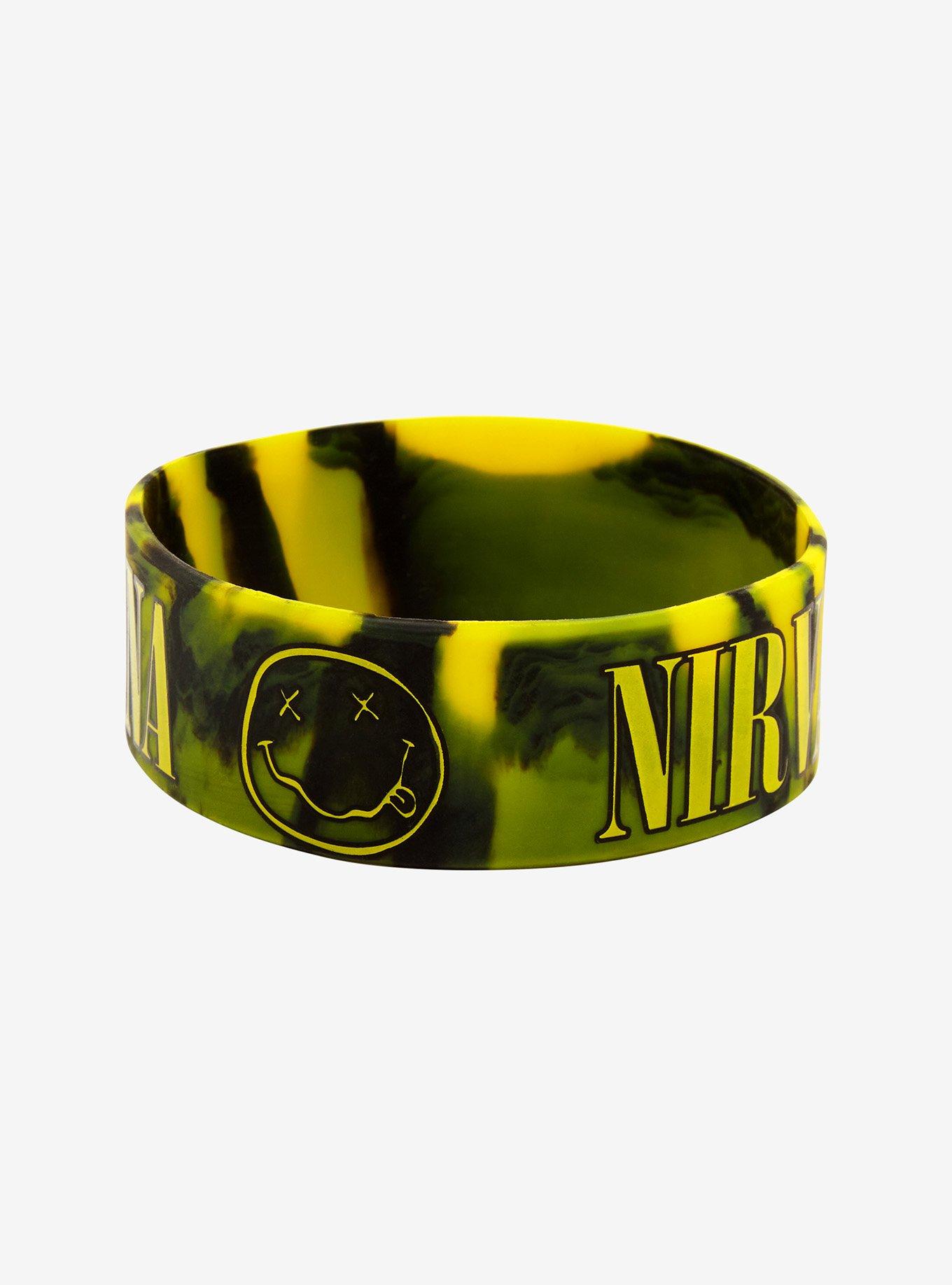 Nirvana Logo Tie-Dye Rubber Bracelet, , hi-res
