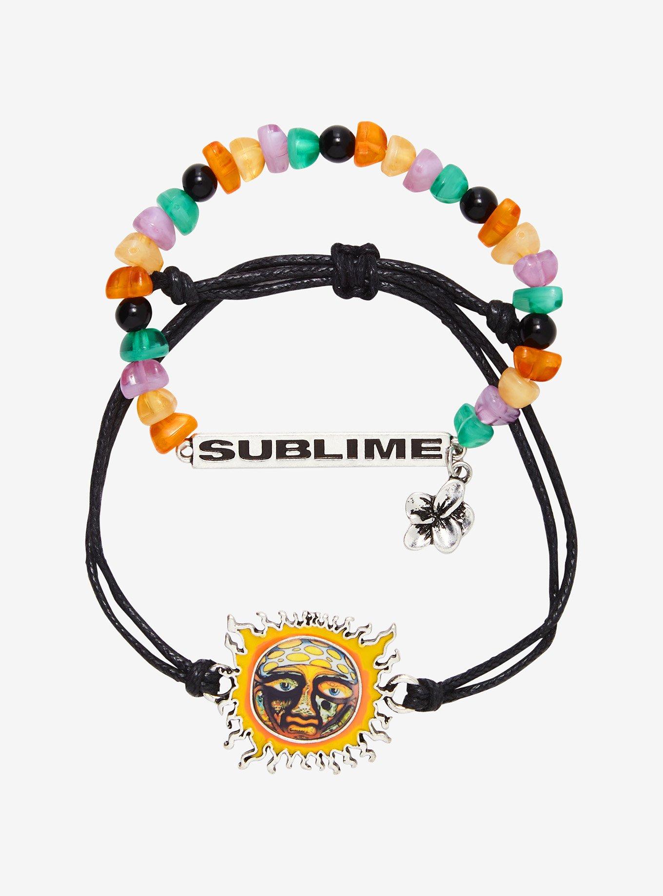Sublime Logo Cord Beaded Bracelet Set | Hot Topic