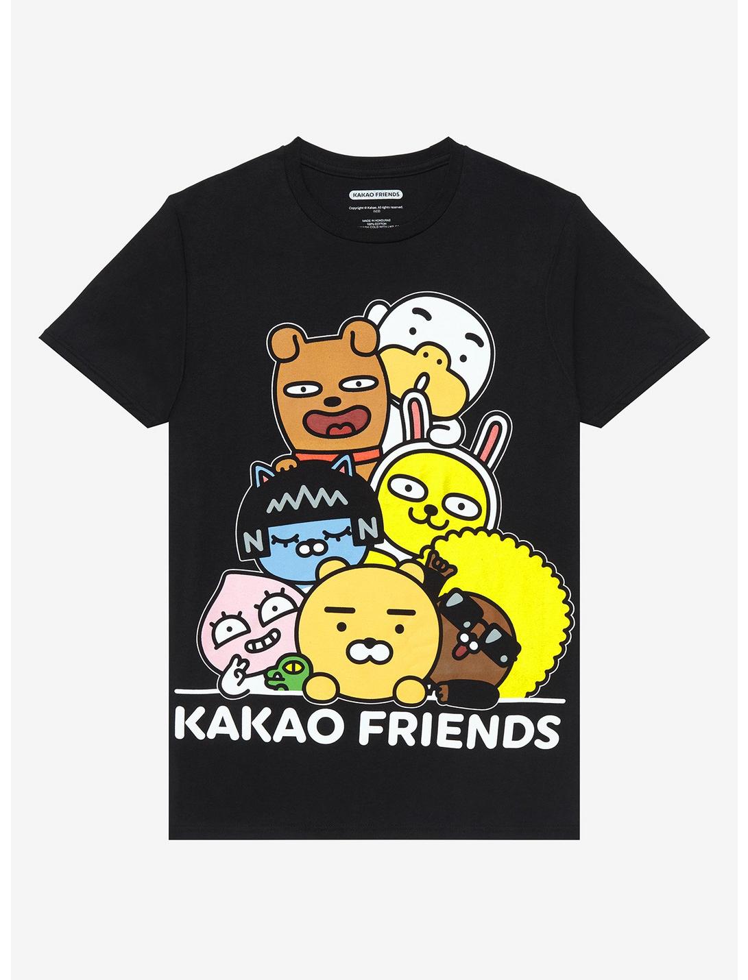 Kakao Friends Group Stack T-Shirt, BLACK, hi-res
