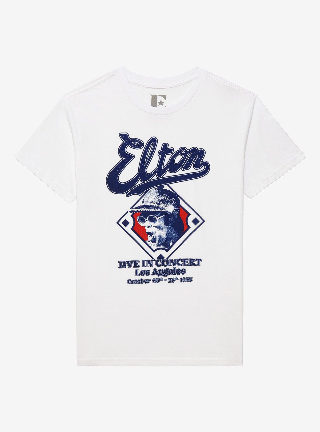 Elton John Live In Los Angeles 1975 T-Shirt, BRIGHT WHITE, hi-res