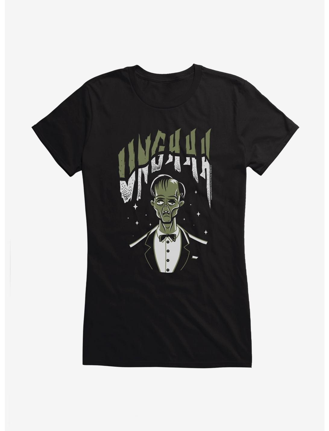 Addams Family Movie Caricature Lurch Unghhh Girls T-Shirt, BLACK, hi-res