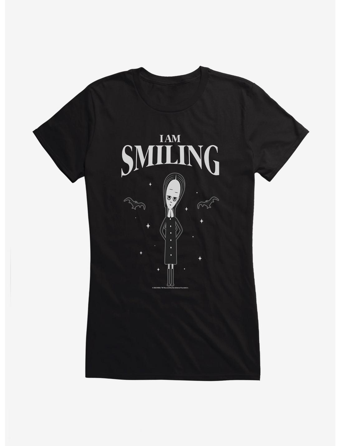 Addams Family Movie I Am Smiling Girls T-Shirt, BLACK, hi-res