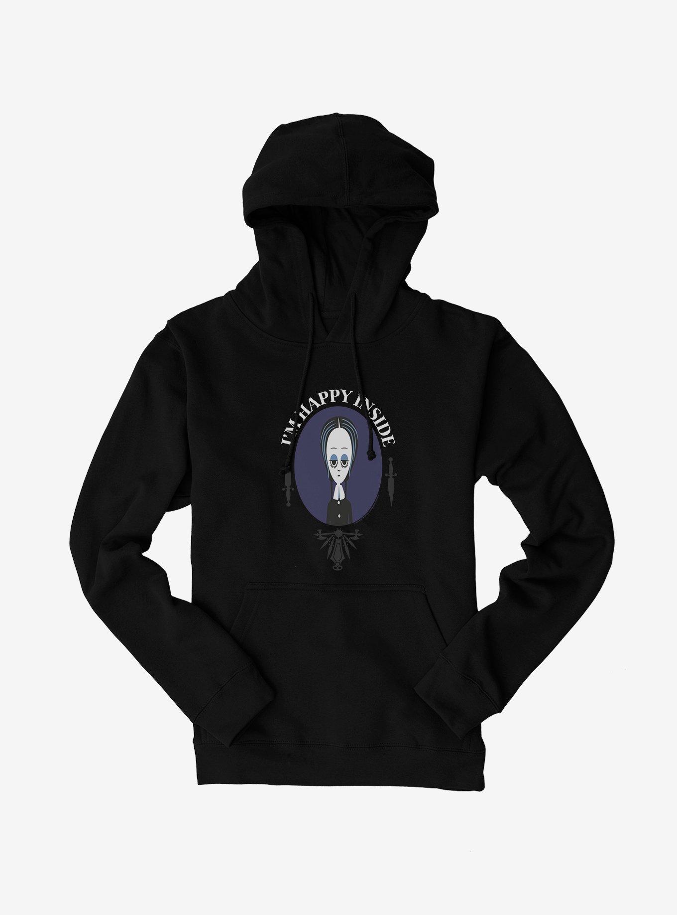 The Addams Family I'm Happy Inside Hoodie, BLACK, hi-res