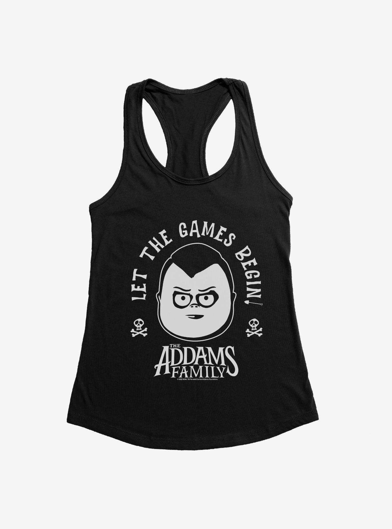 Addams Family Movie Let The Games Begin Girls Tank, BLACK, hi-res