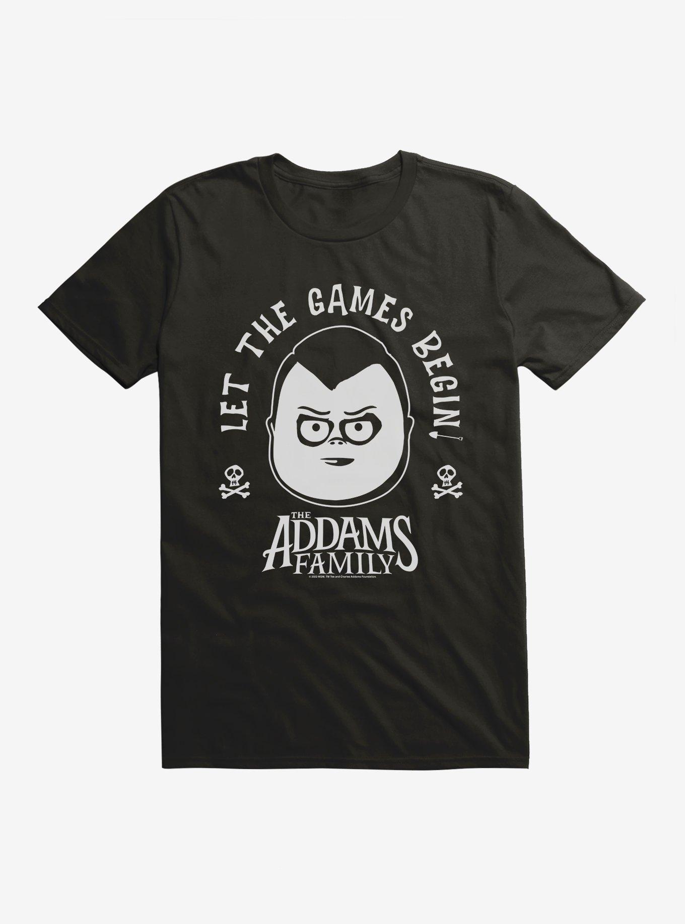 Addams Family Movie Let The Games Begin T-Shirt, BLACK, hi-res