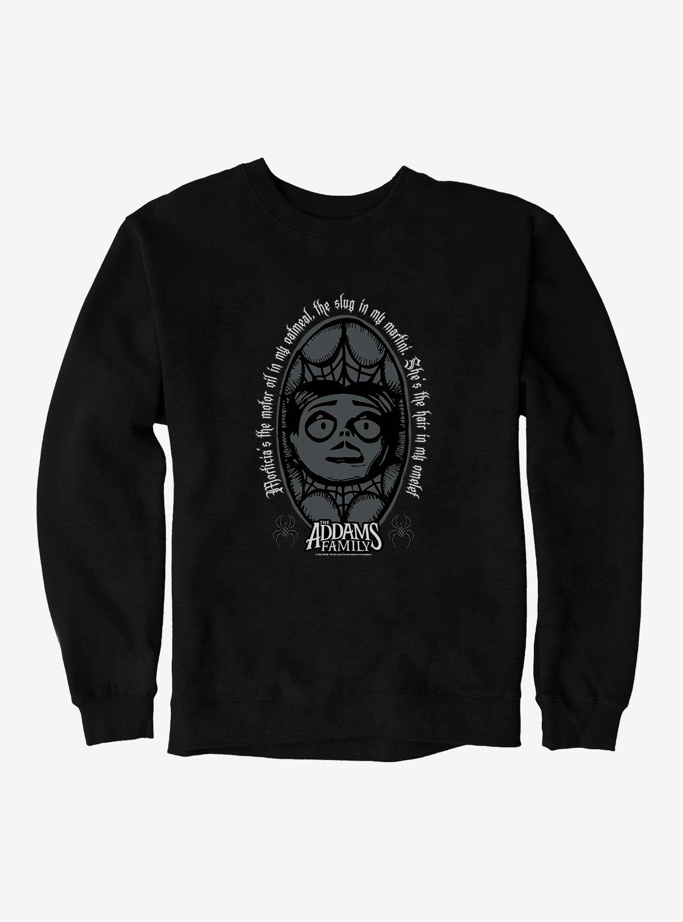 The Addams Family Slug In My Martini Sweatshirt, BLACK, hi-res