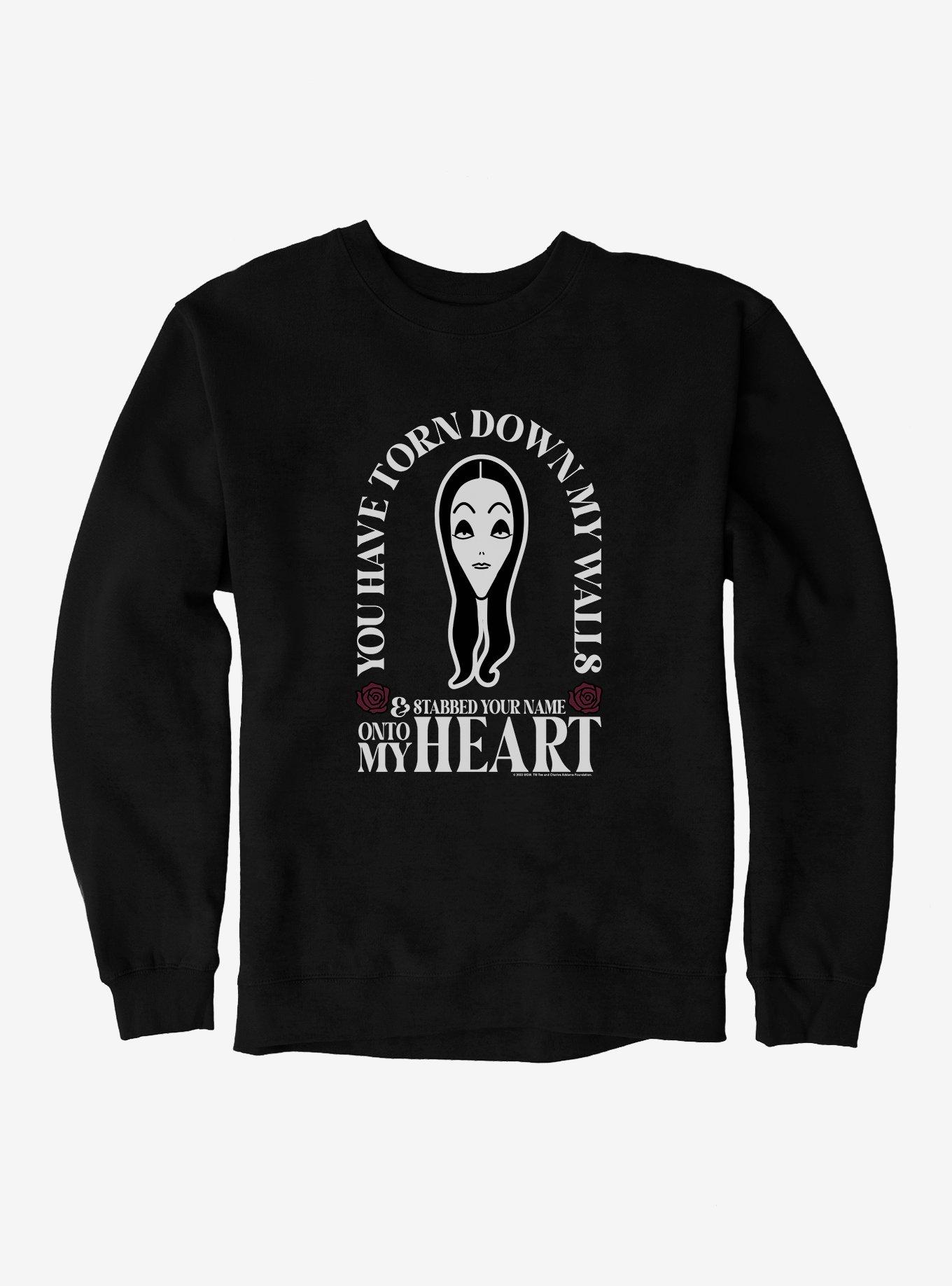 The Addams Family Torn Down My Walls Sweatshirt, BLACK, hi-res