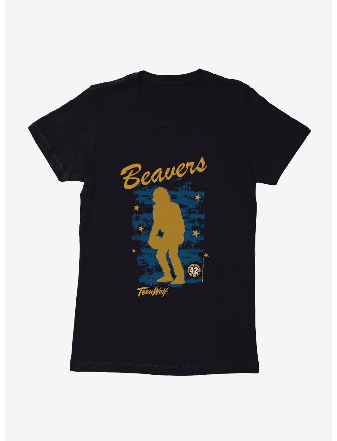 Teen Wolf Werewolf Silhouette Womens T-Shirt, BLACK, hi-res