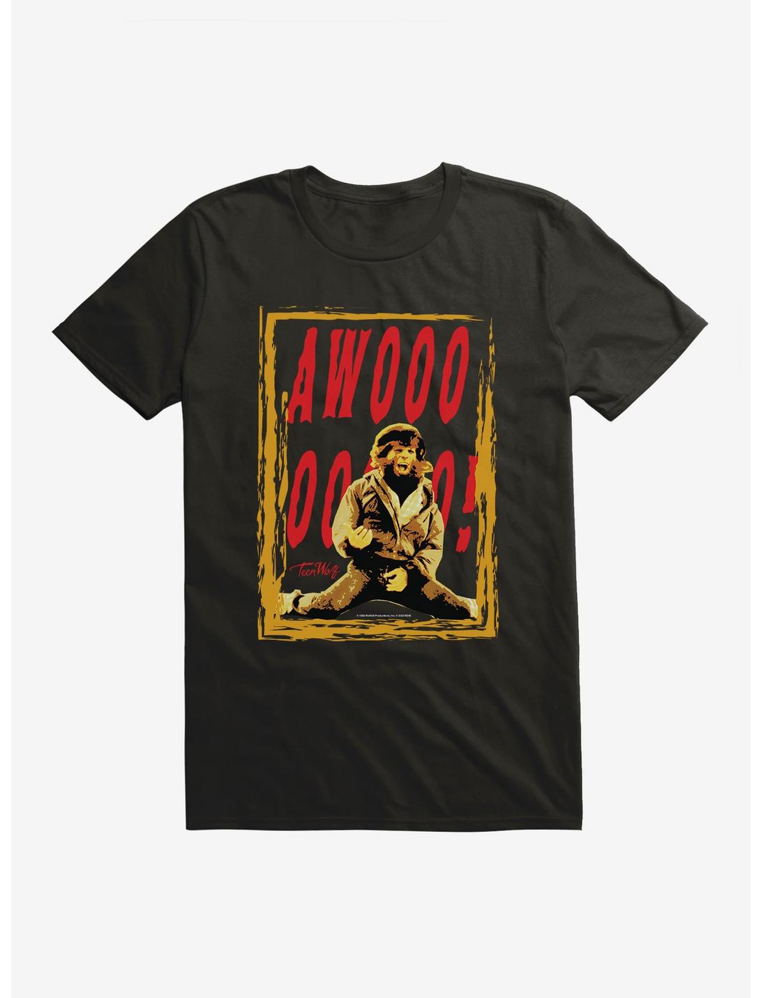 Teen Wolf Awoooo! T-Shirt, BLACK, hi-res