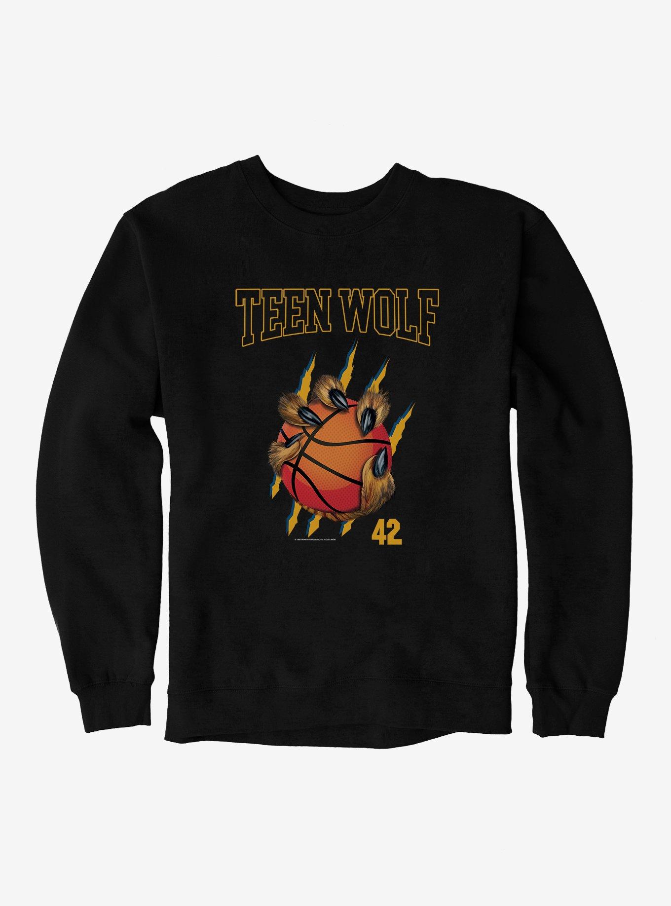 Teen Wolf Werewolf Basketball Grip Sweatshirt, BLACK, hi-res