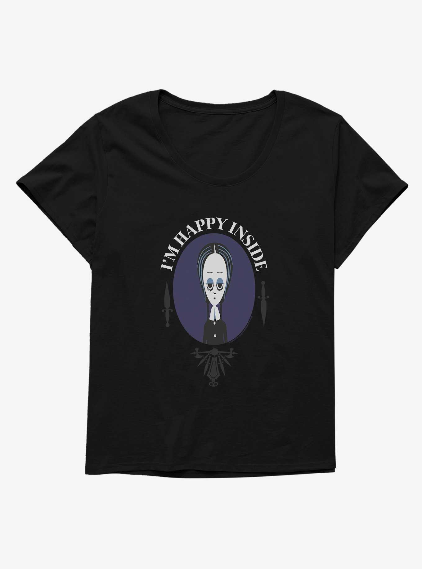 Addams Family Movie I'm Happy Inside Girls T-Shirt Plus Size, , hi-res