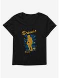 Teen Wolf Werewolf Silhouette Womens T-Shirt Plus Size, BLACK, hi-res