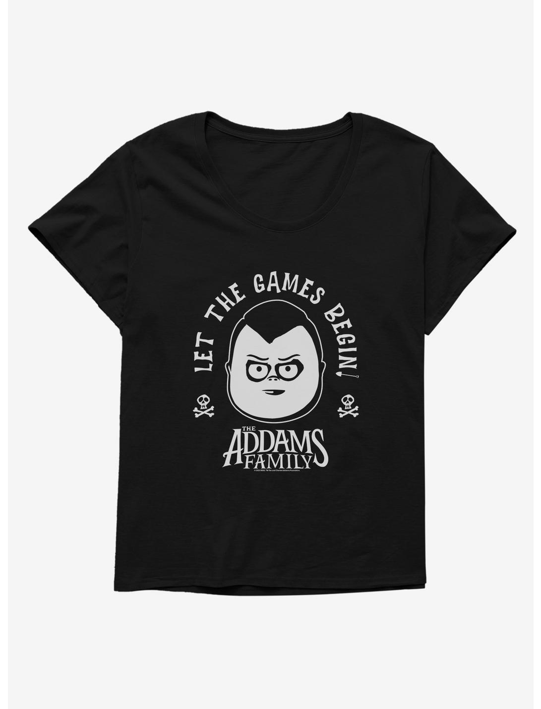 Addams Family Movie Let The Games Begin Girls T-Shirt Plus Size, BLACK, hi-res