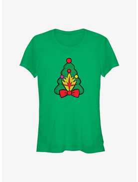 Marvel Guardians of the Galaxy Holiday Special Christmas Tree Badge Girls T-Shirt, , hi-res