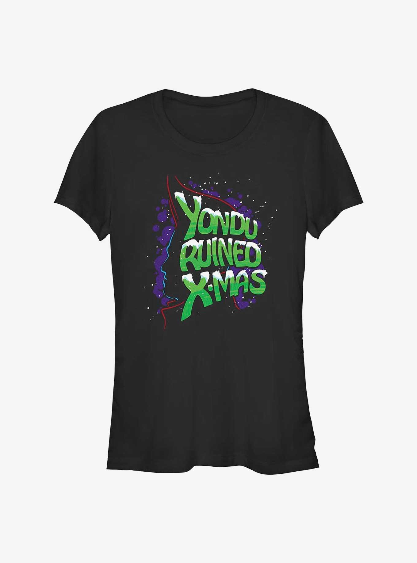 Marvel Guardians of the Galaxy Holiday Special Yondu Ruined Christmas Girls T-Shirt, BLACK, hi-res