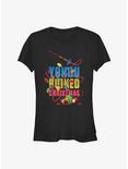 Marvel Guardians of the Galaxy Holiday Special Yondu Ruined Christmas Girls T-Shirt, BLACK, hi-res