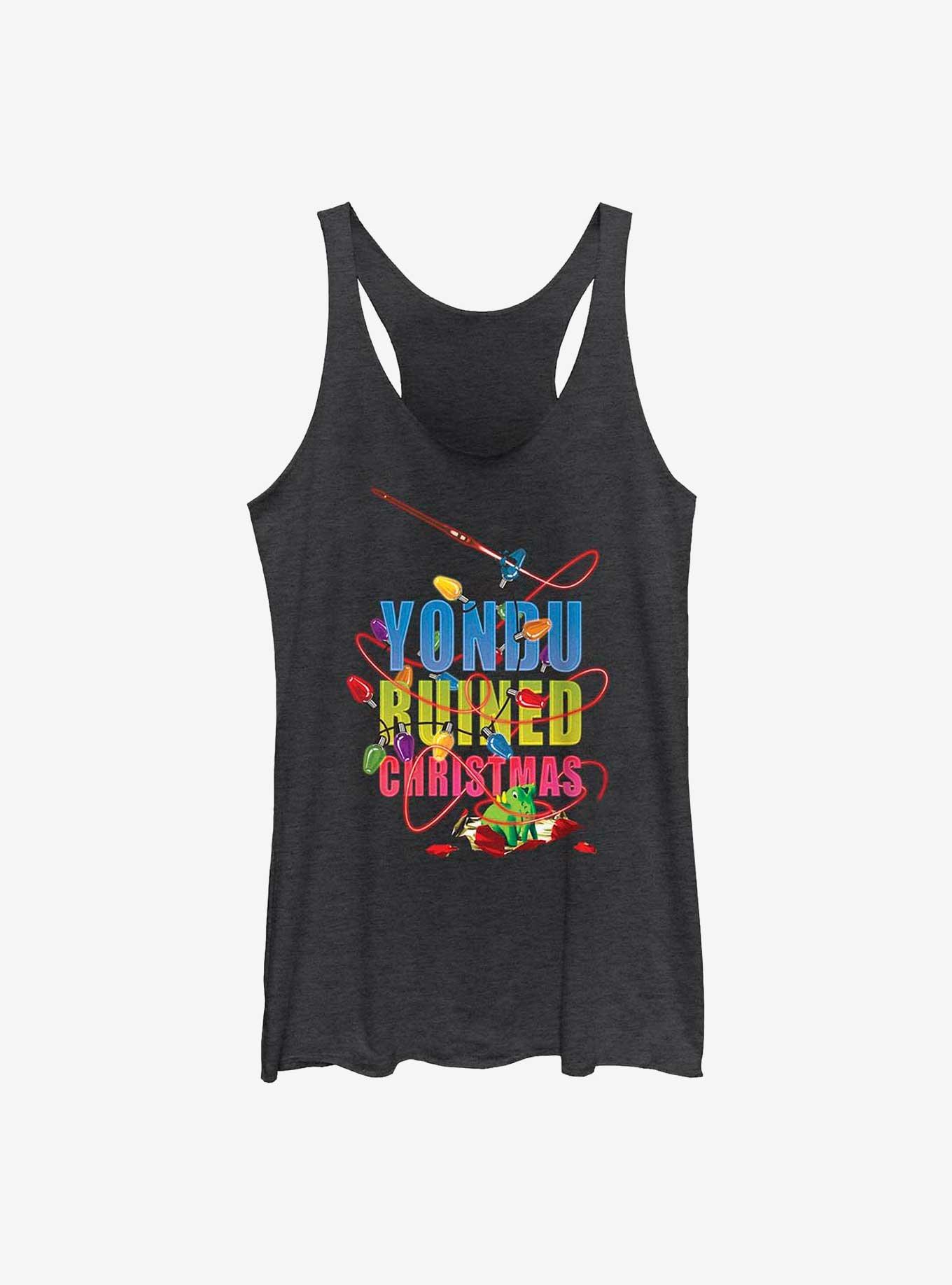 Marvel Guardians of the Galaxy Holiday Special Yondu Ruined Christmas Girls Tank, BLK HTR, hi-res