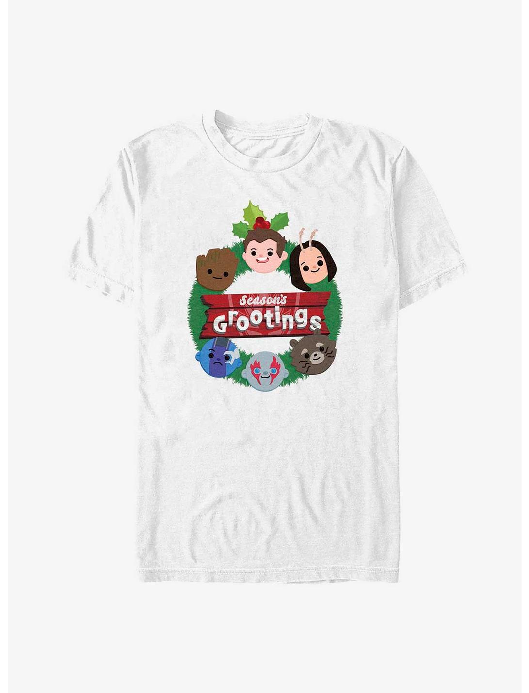 Marvel Guardians of the Galaxy Holiday Special Seasons Grootings T-Shirt, WHITE, hi-res